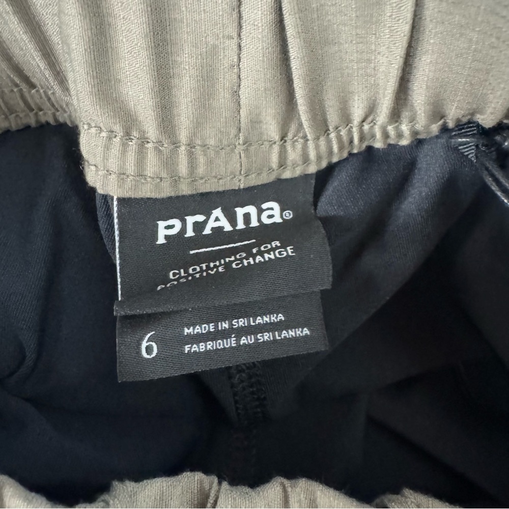 Prana Skirt Skort Double Peak Mud Solid Brown Dark Pull On Lined Workout Stretch - Picture 7 of 7